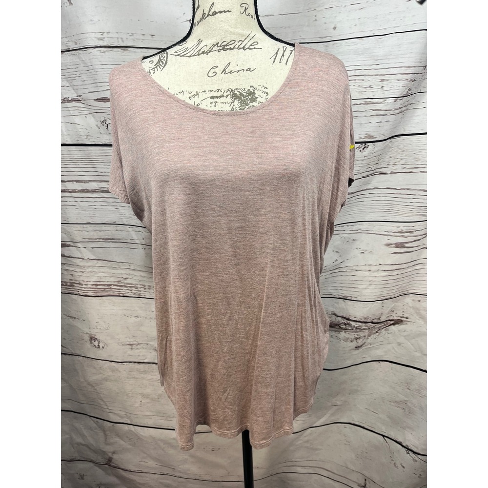 St. Tropez‎ West Womens Pink Modal Blend Short Sleeve T-Shirt Top Size L
